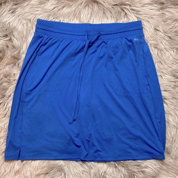 Zuda Z Cool Jersey Skort Pull-on w/ Drawstring and Pockets- Active blue - Picture 2 of 10